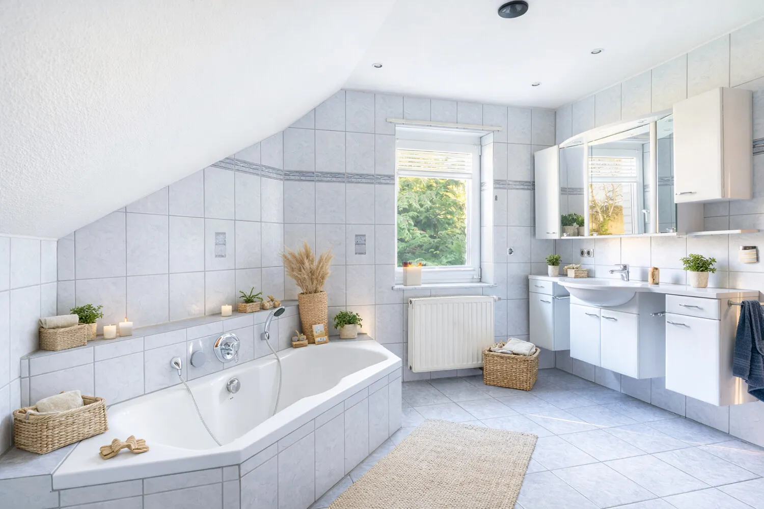 KI Elternbad mit Dusche und Wanne Dachgeschoss