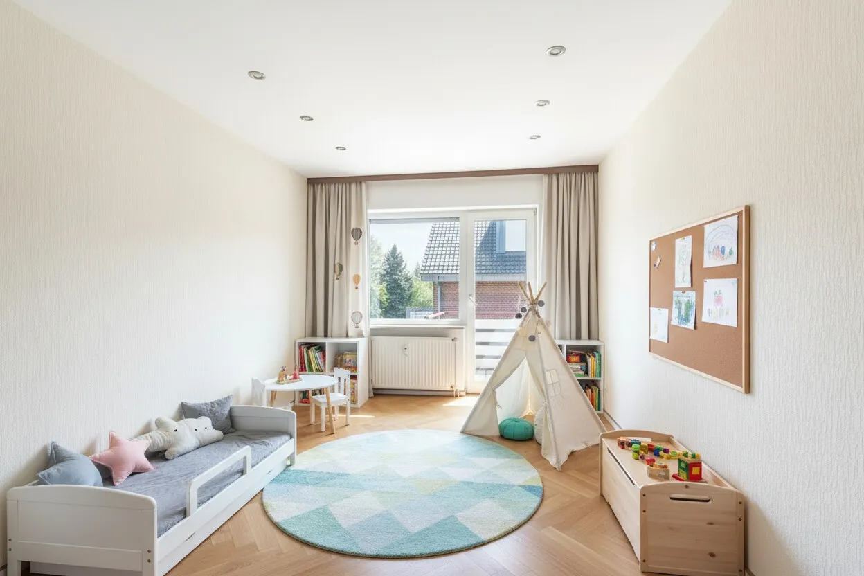 Kinderzimmer Wohnbeispiel mit KI