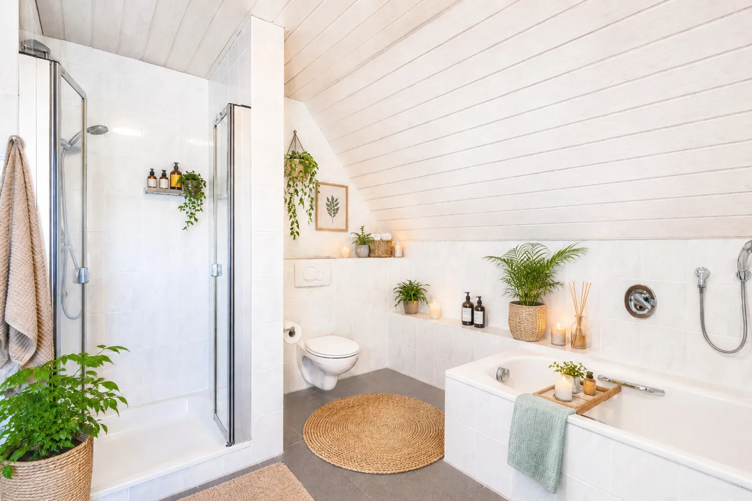 KI Familienbad mit Badewanne und Dusche Obergeschoss