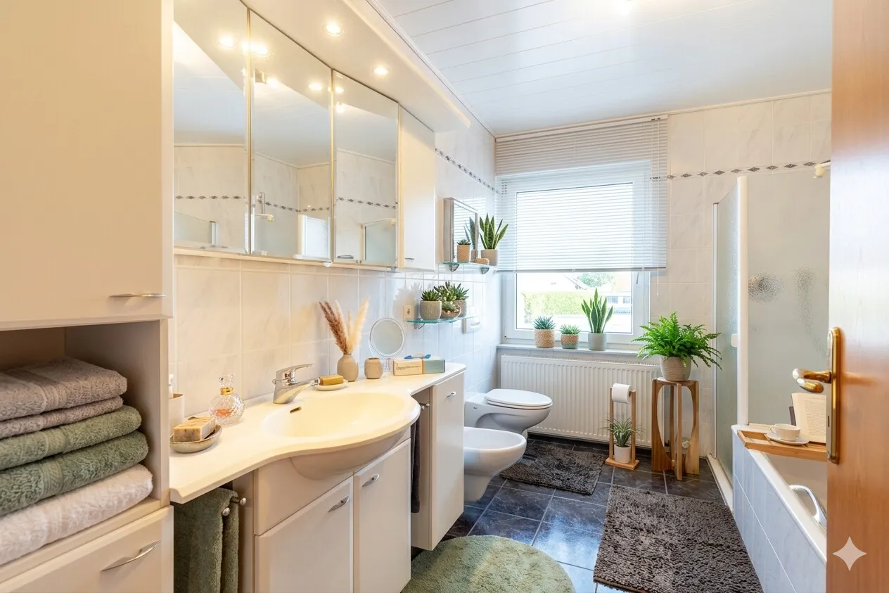KI Familienbad mit Badewanne und Dusche Erdgeschoss
