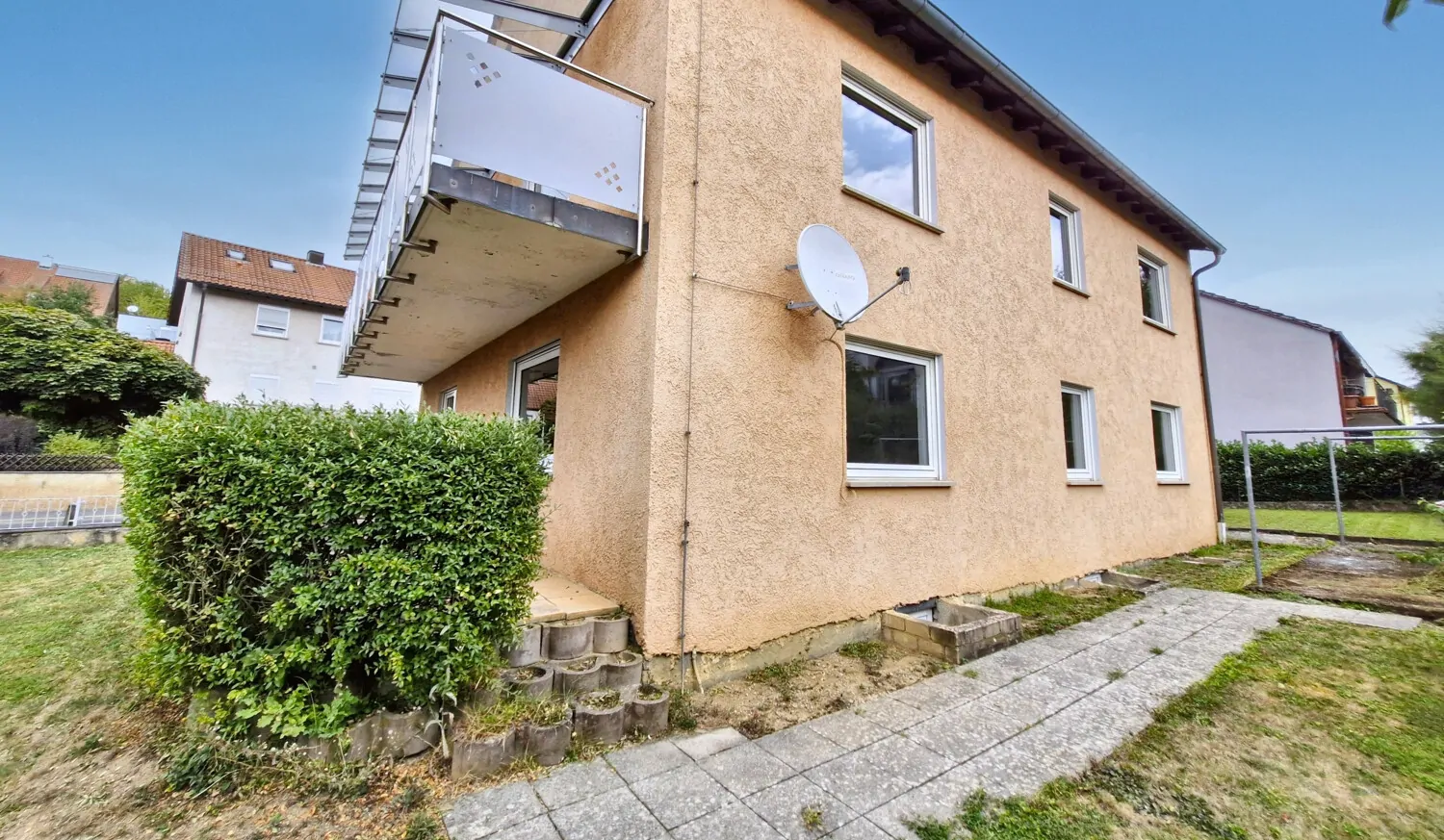 Ansicht-diagonal der Rückseite mit Giebelseite rechts, #130031