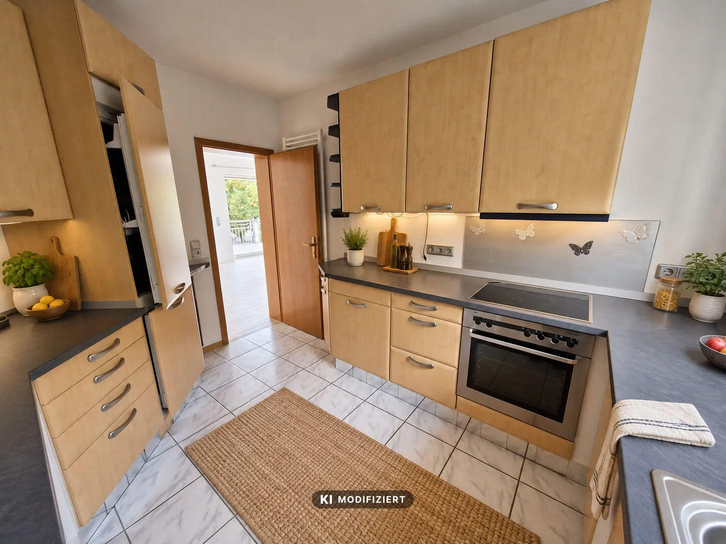 Küche mit vorhandener Einbauküche