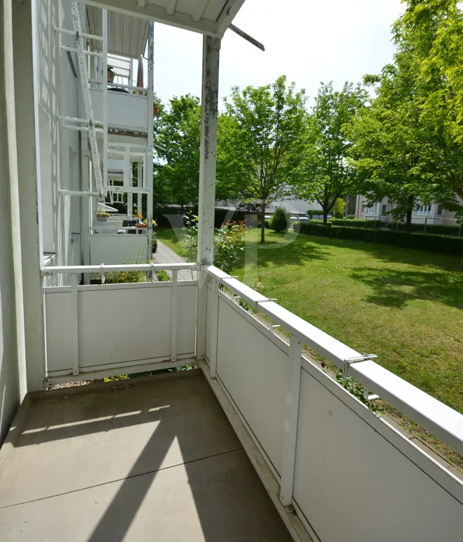 Hofansicht mit Balkonen