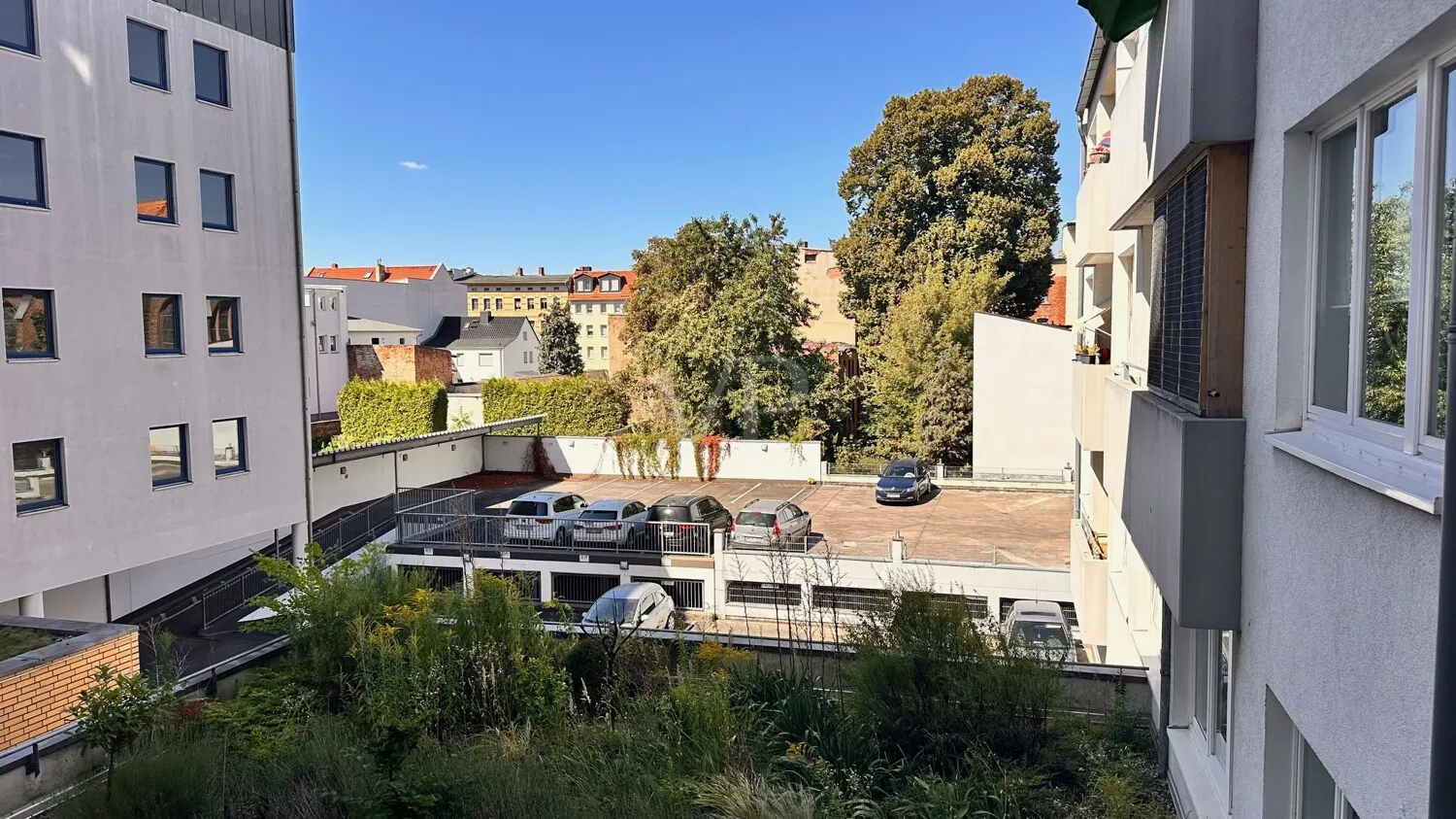 Blick vom Laubengang