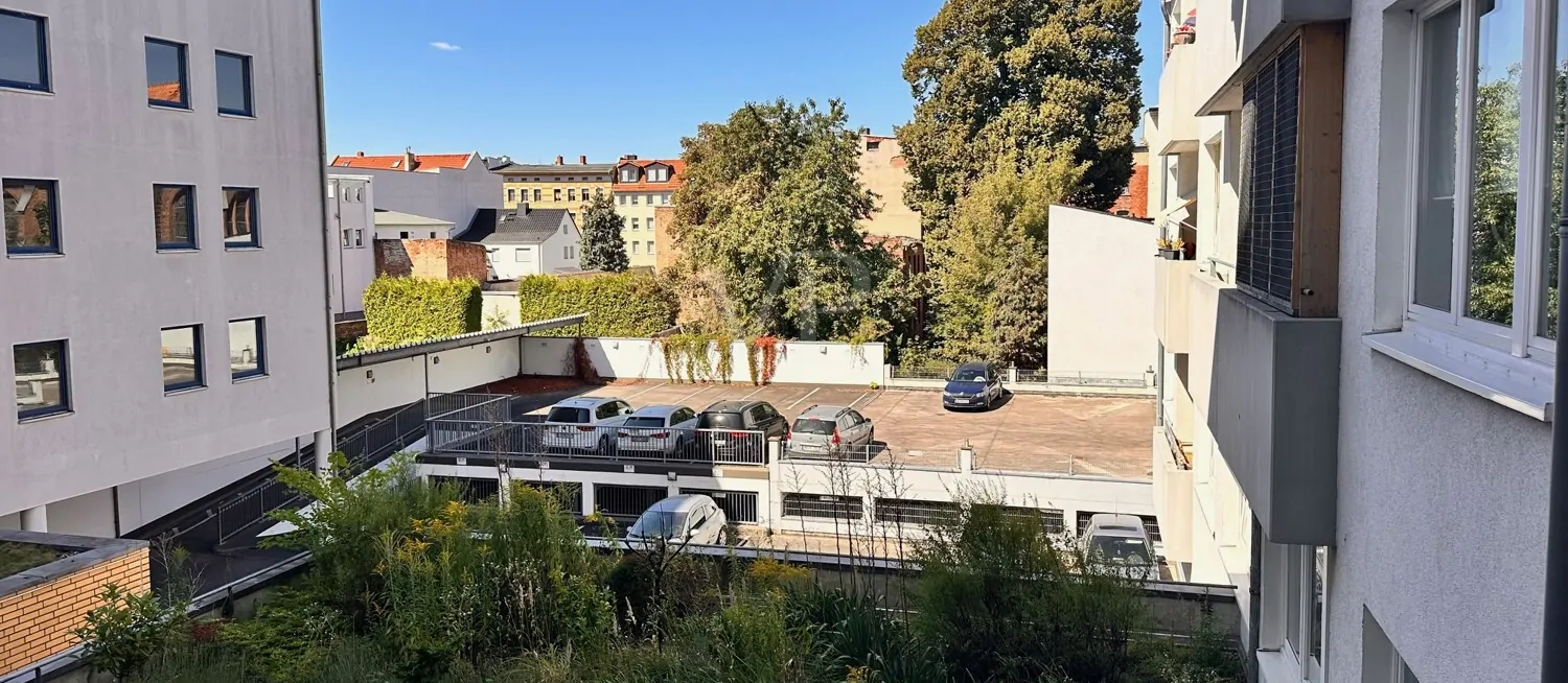 Blick vom Laubengang