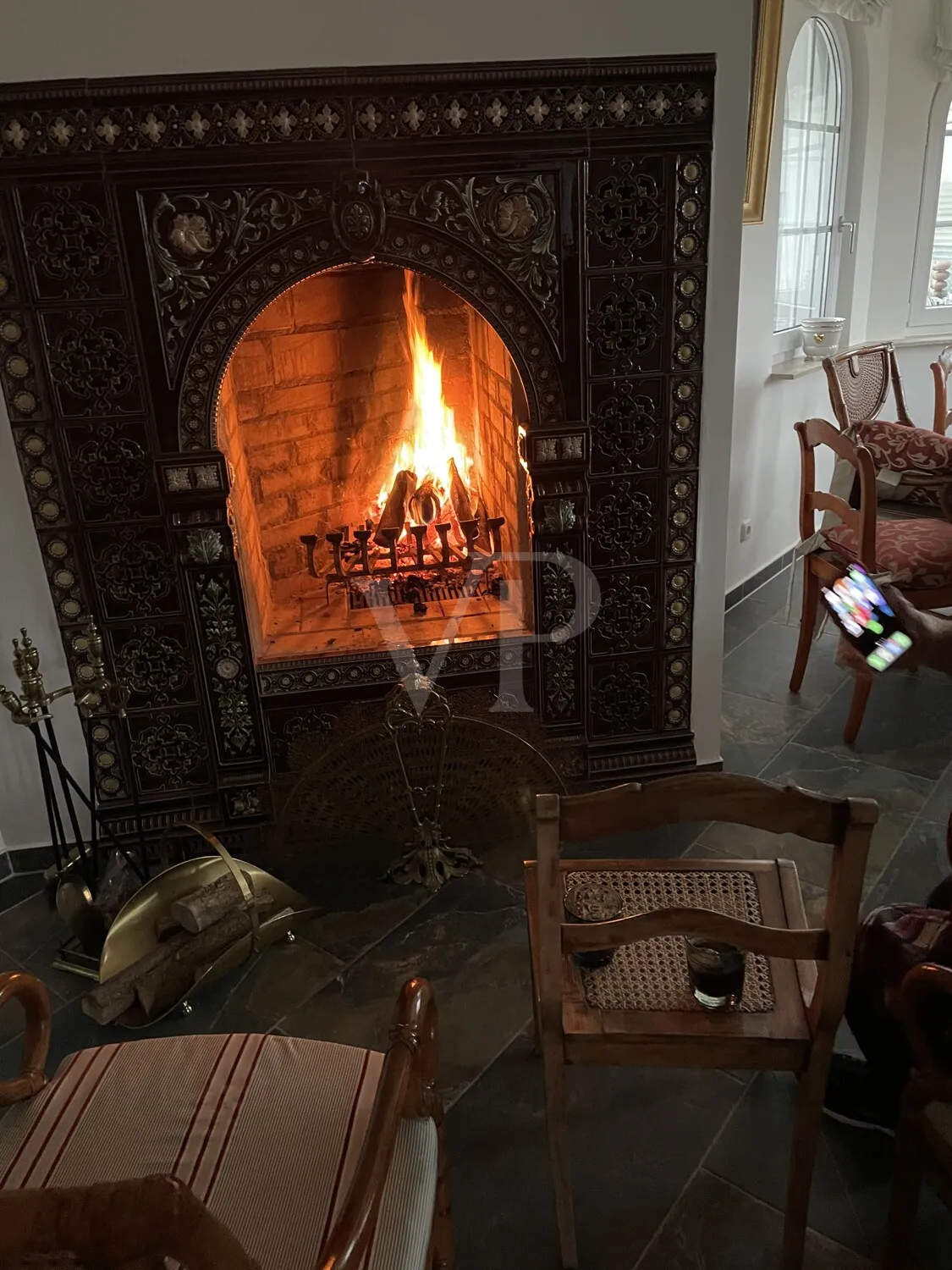 Kamin im Gästezimmer