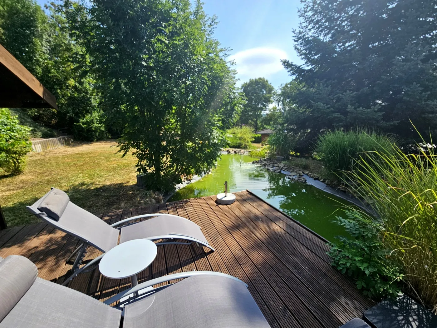 Teich mit Wohlfühloase