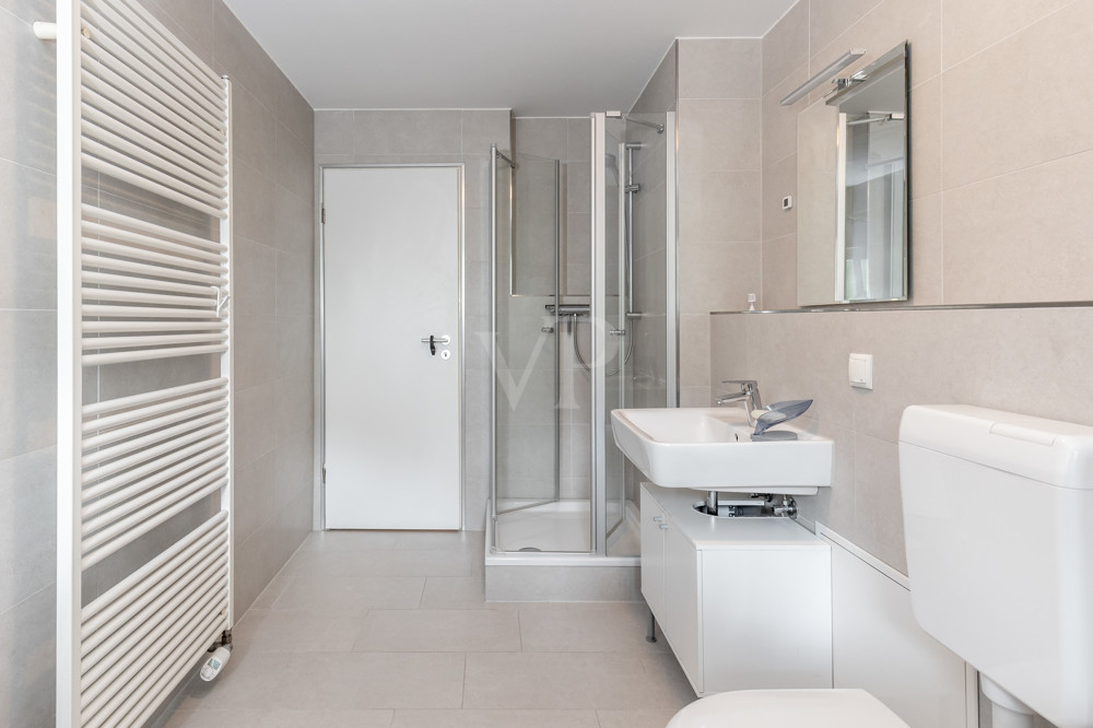 Das große Tageslicht-Duschbad im Souterrain ist modernisiert und neu gestaltet