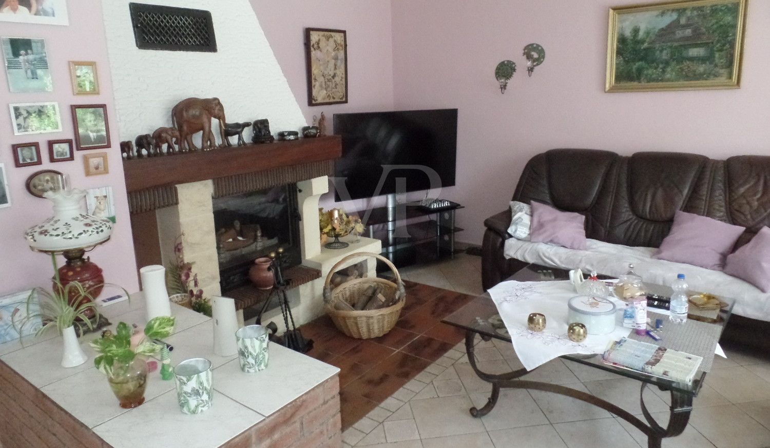 Wohnzimmer + Kamin