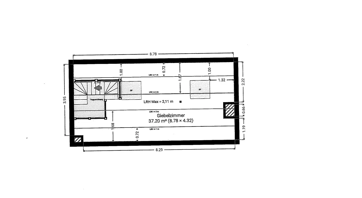Giebelzimmer Grundriss