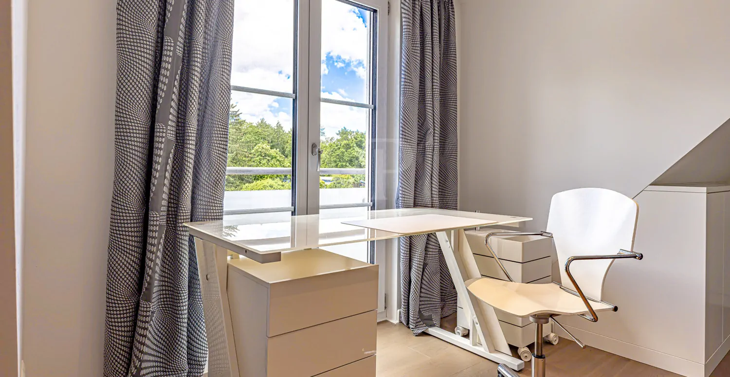 Arbeitsplatz im Studio Dachgeschoss