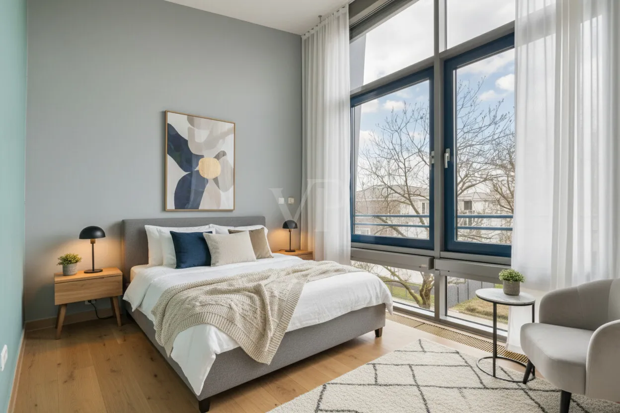 Schlafzimmer oben - KI basiertes Einrichtungsbeispiel