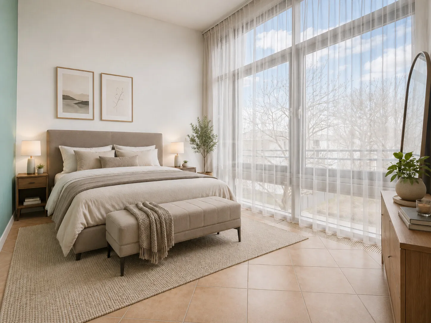 Schlafzimmer oben - KI basiertes Einrichtungsbeispiel