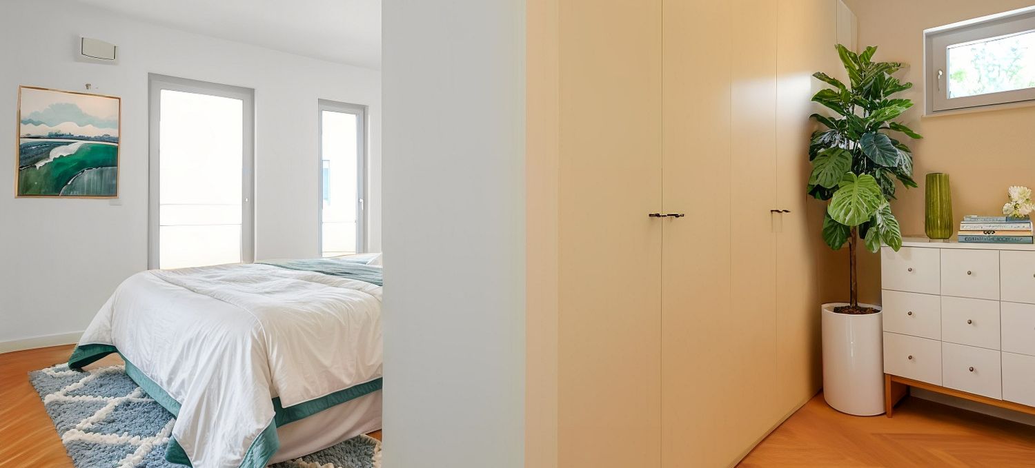 Virtuelles Einrichtungbeispiel Schlaf- und Ankleidezimmer