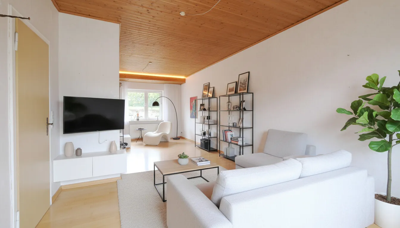 KI-generierte Einrichtung Wohnzimmer