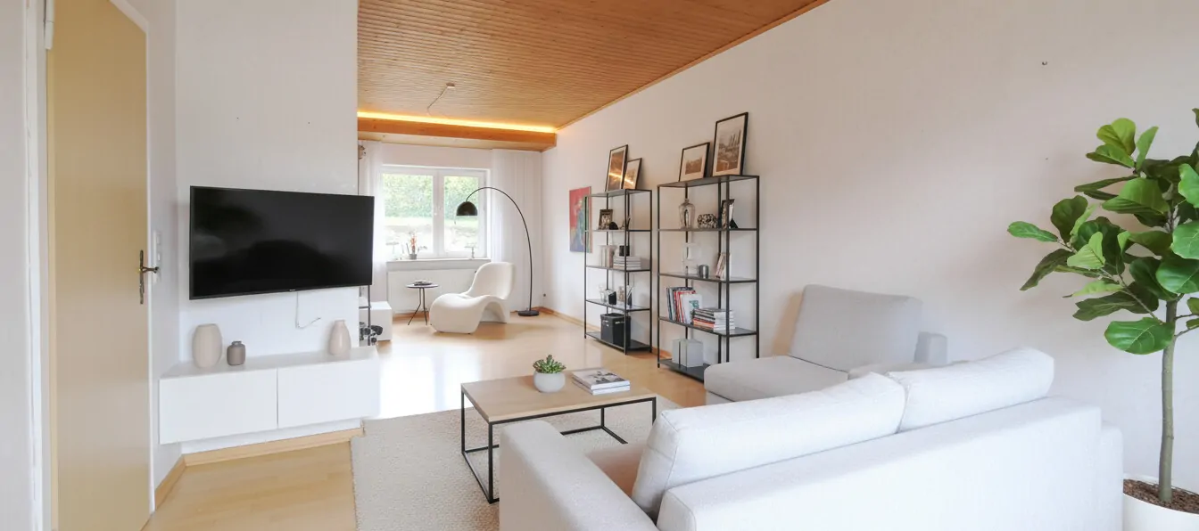 KI-generierte Einrichtung Wohnzimmer