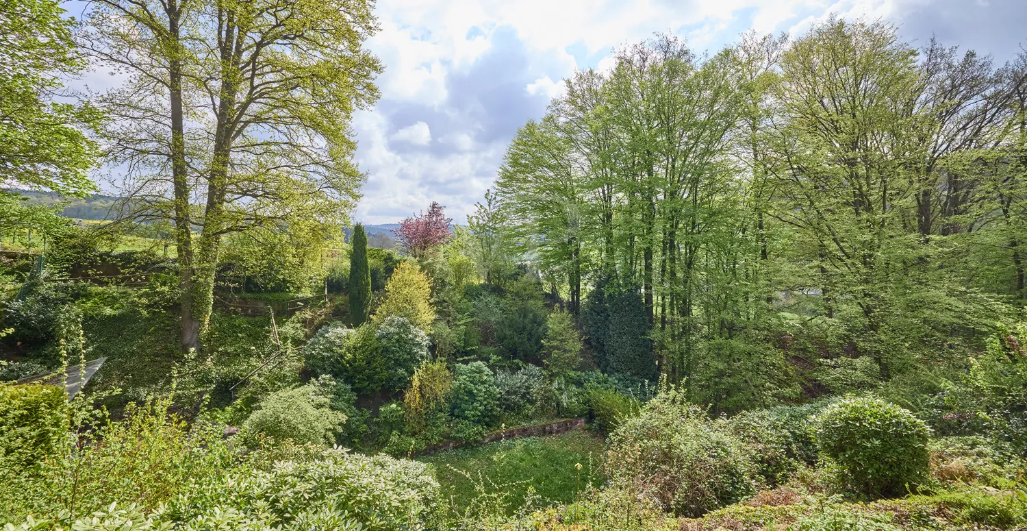 Gartenbereich Balkonblick