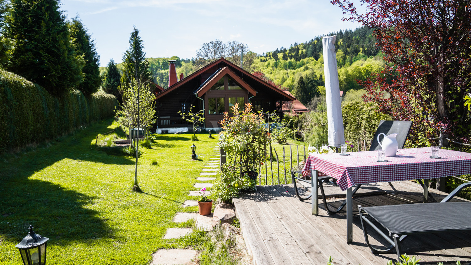 Blick vom Pool