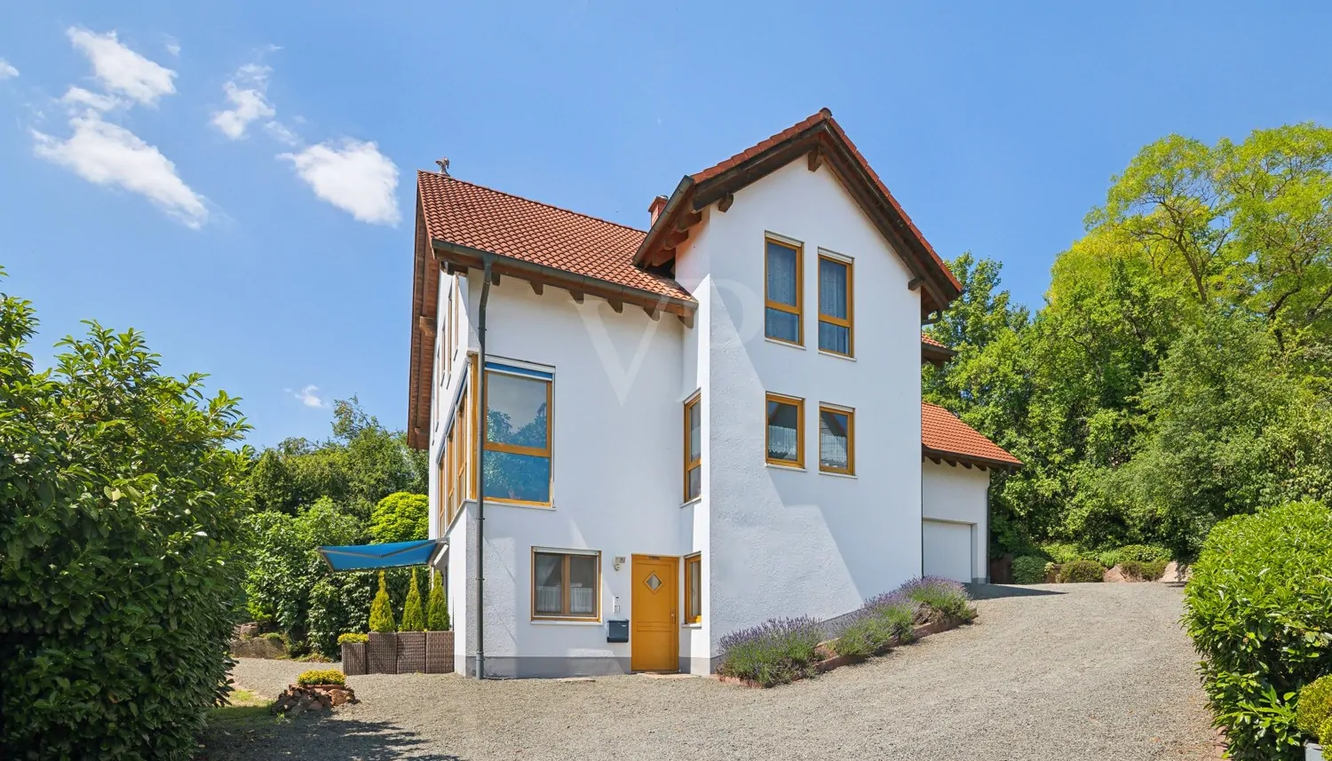 Vorderansicht mit Einfahrt