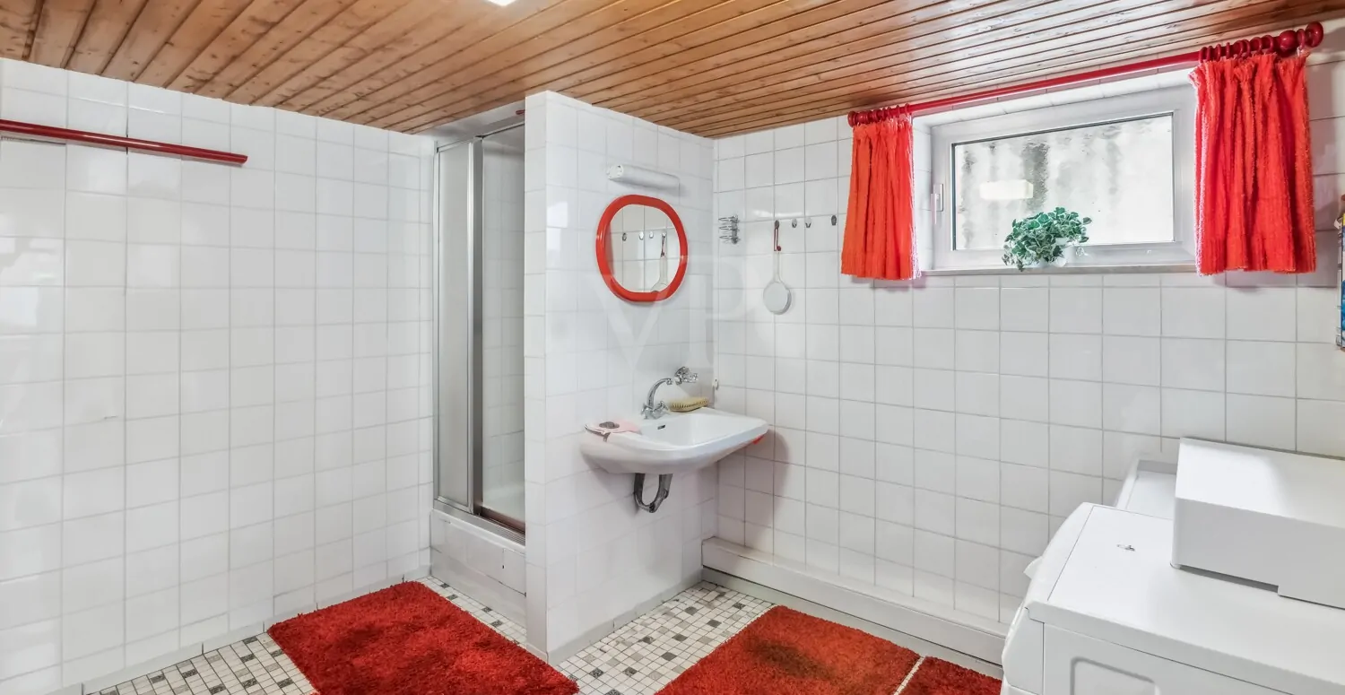 Hauswirtschaft mit Dusche