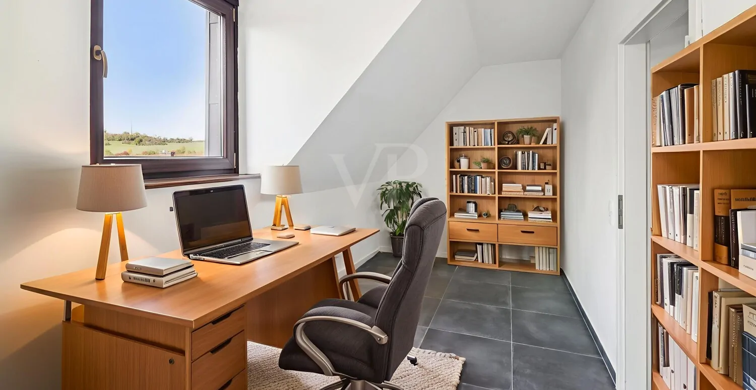 Arbeitszimmer KI-Visualisierung