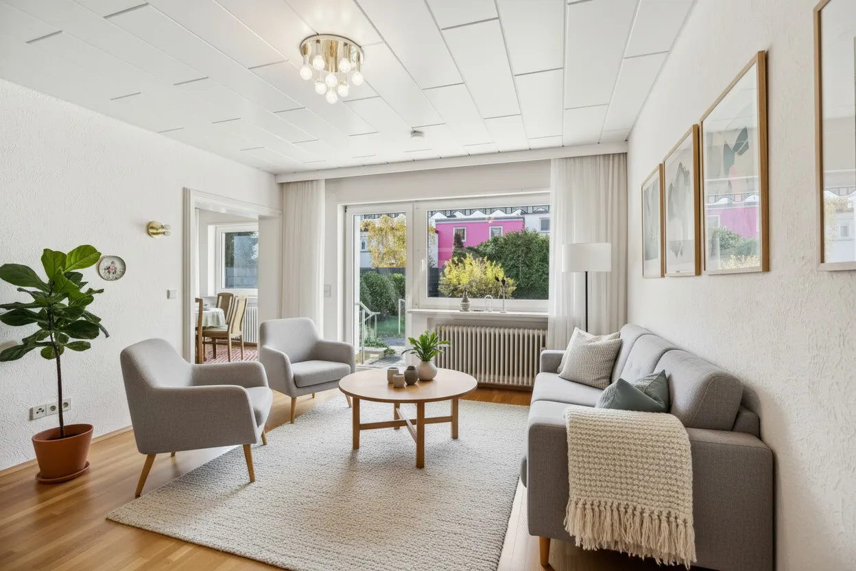 Wohnzimmer KI-Visualisierung