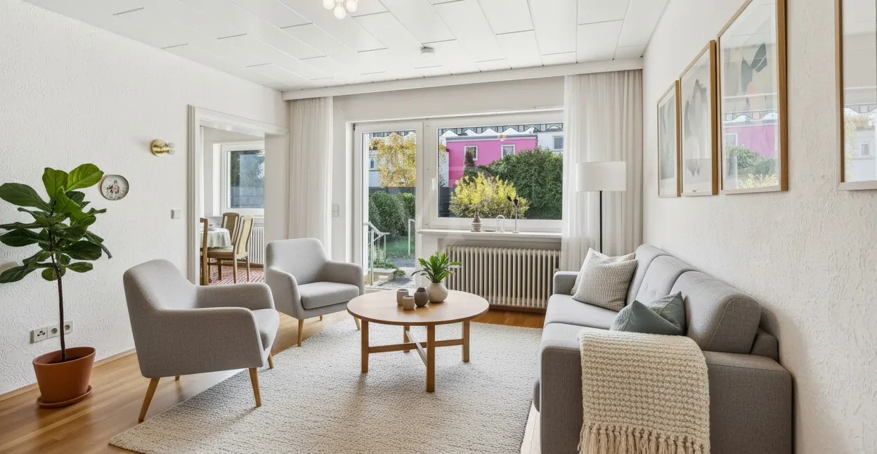 Wohnzimmer KI-Visualisierung