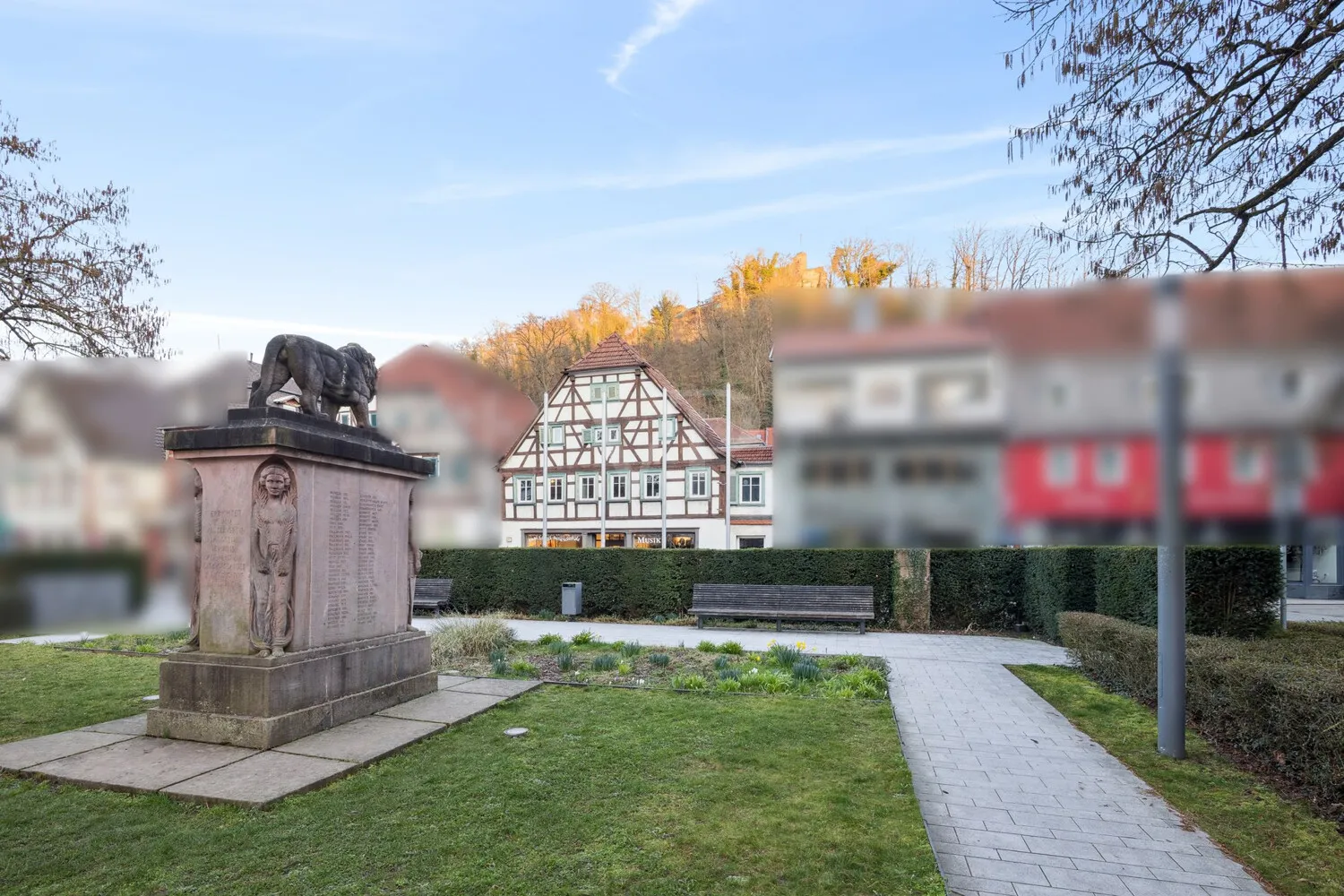 Ansicht mit Stadtparkidylle