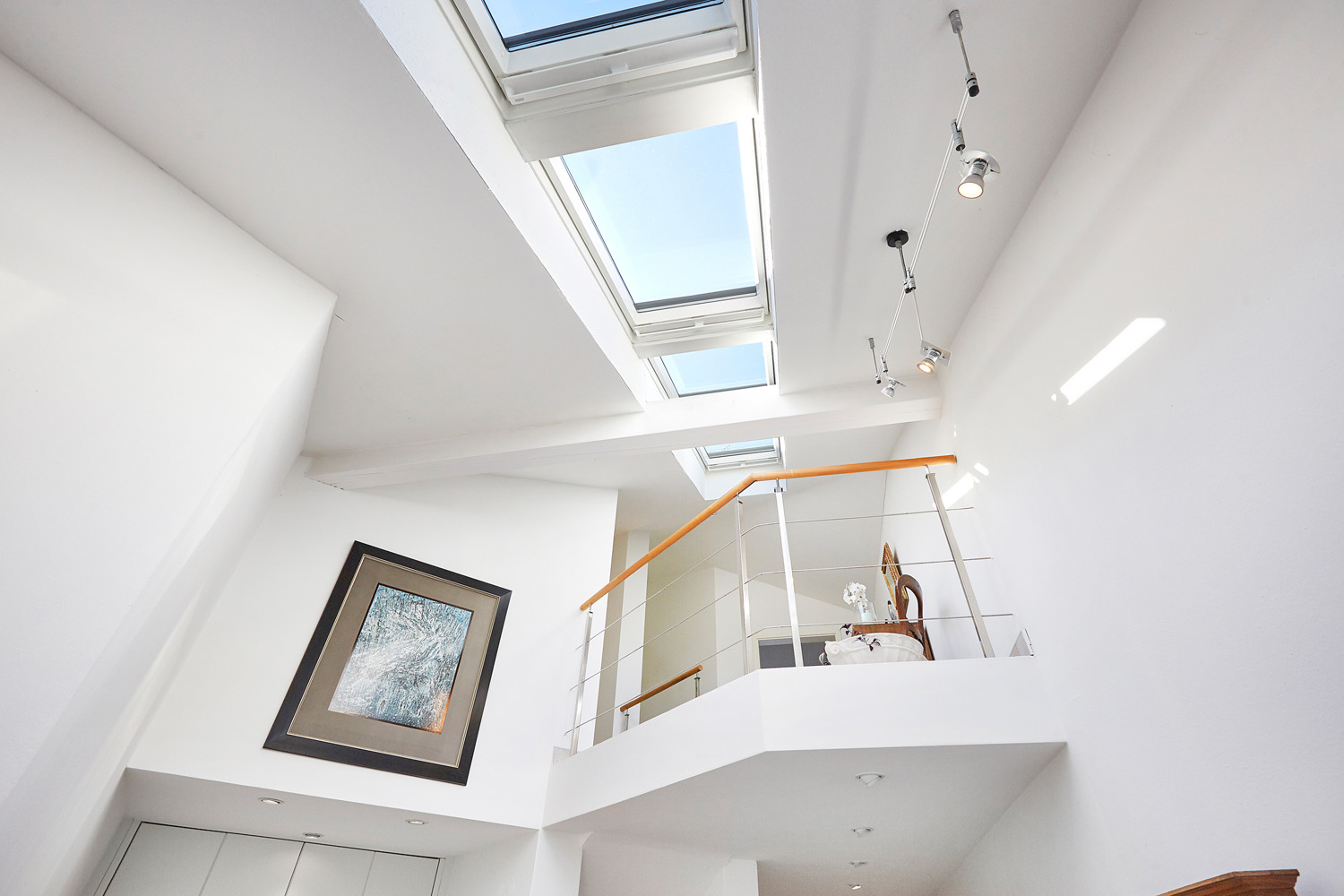 Blick von der Diele in eine der Galerien