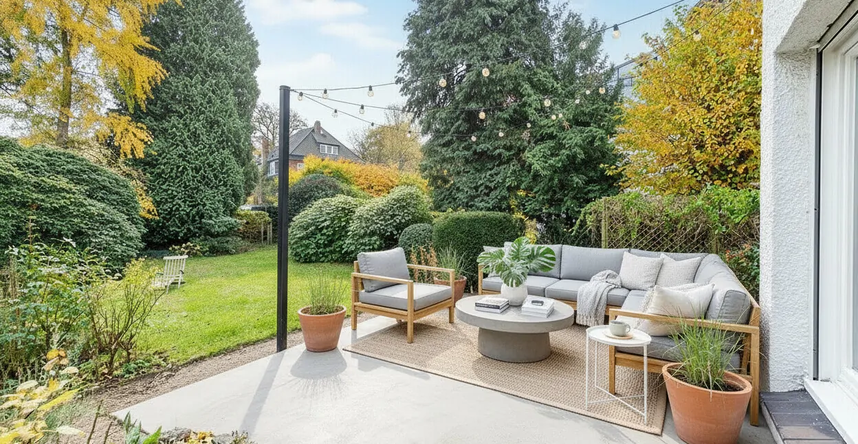 Südterrasse modern gestaged