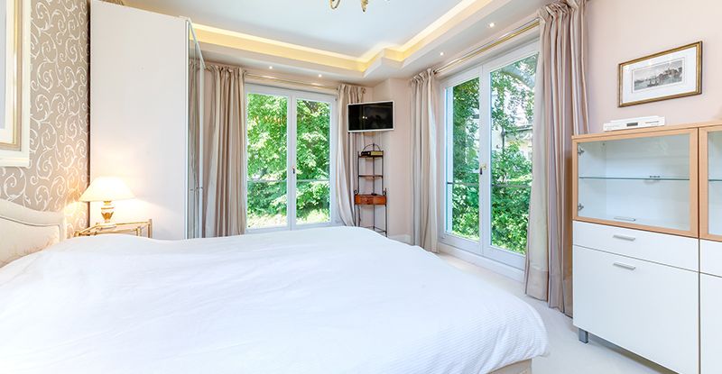 Schlafzimmer 2 in der kleineren Wohnung