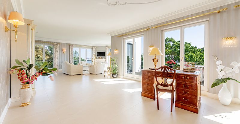 ... with access to two south-facing balconies