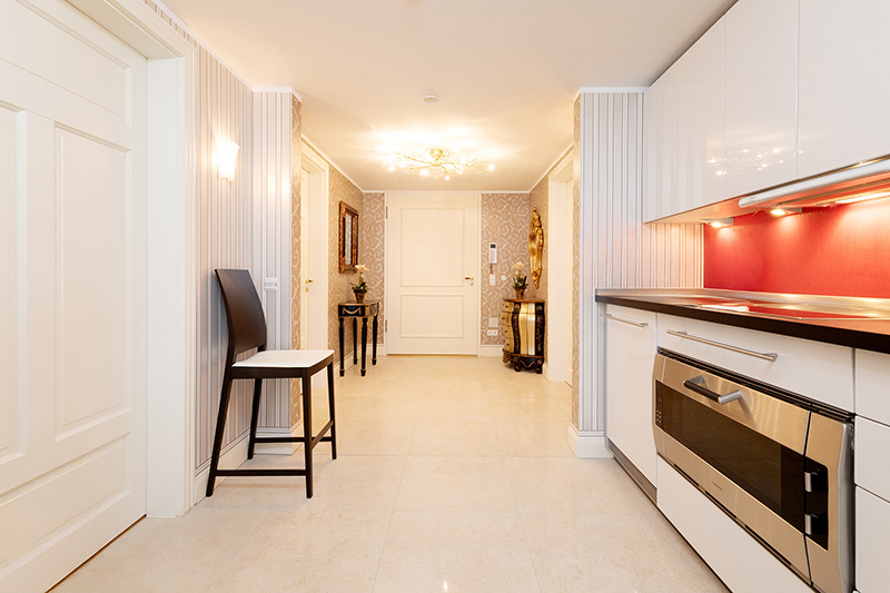Open plan kitchen area