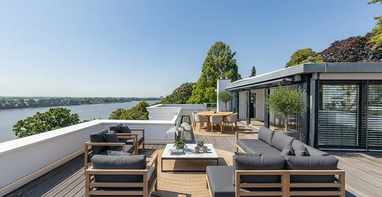 (KI) ... an Terrassenfläche ... (KI)