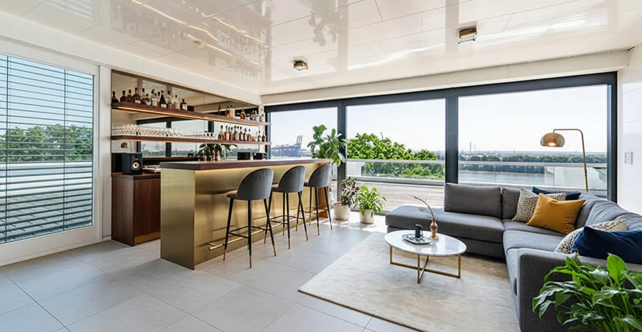 (KI) Große Loggia im Staffelgeschoss (KI)