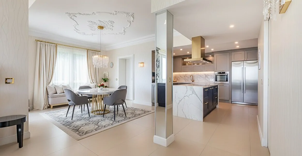 (KI) Blick in den Essbereich ... (KI)