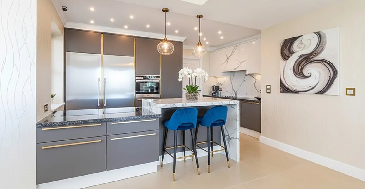 (KI) ... und die offene Küche (KI)