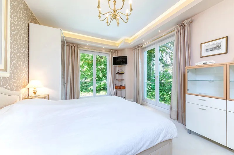 Schlafzimmer 2 in der kleineren Wohnung