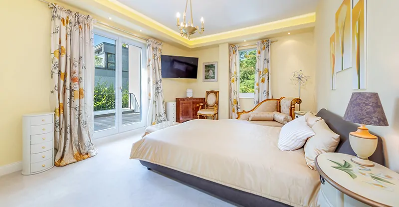 Schlafzimmer 3 in der kleineren Wohnung