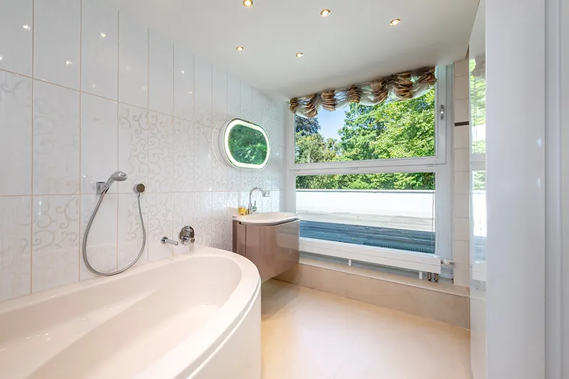 Badezimmer im Staffelgeschoss