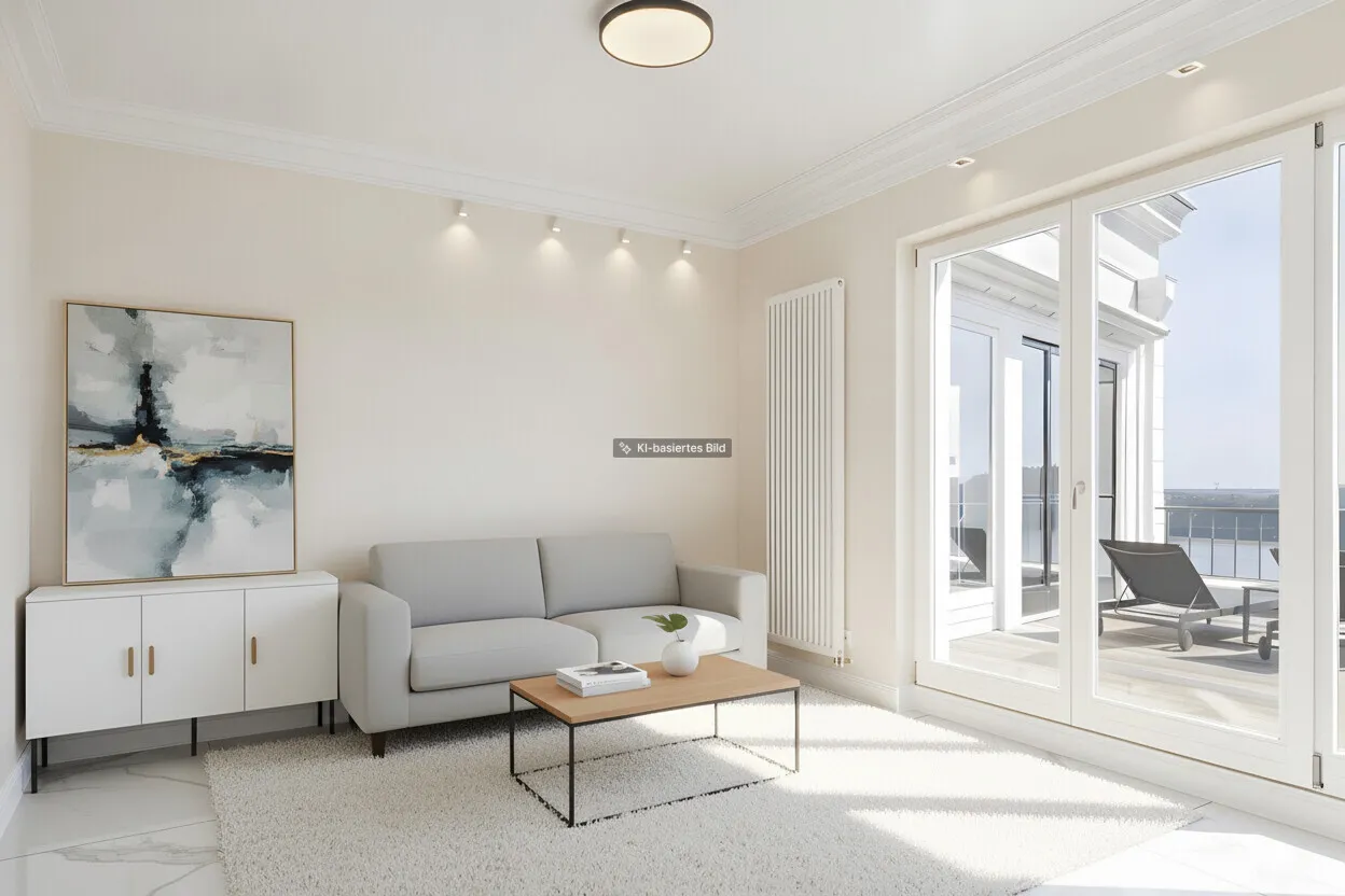 Zweites Wohnzimmer mit Zugang zum Südwestbalkon