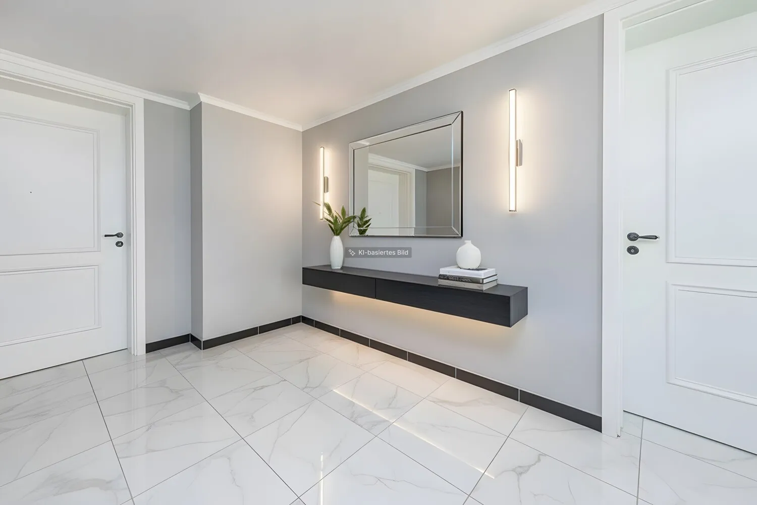 Fahrstuhlzugang und Entrée für beide Penthouse-Maisonettes