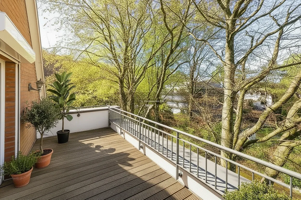 Balkon in leerem Zustand