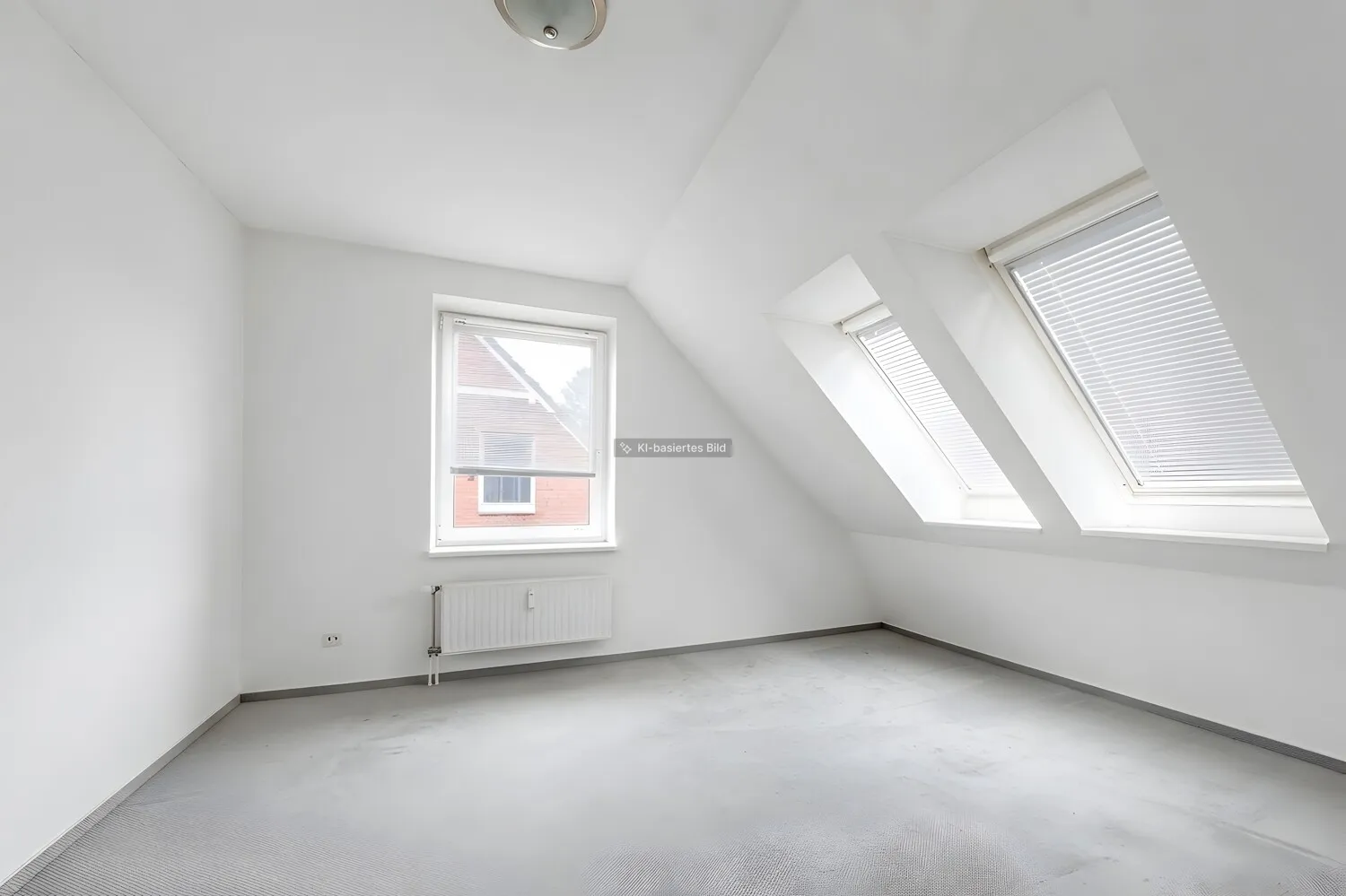 Zimmer 2 in der oberen Ebene in leerem Zustand