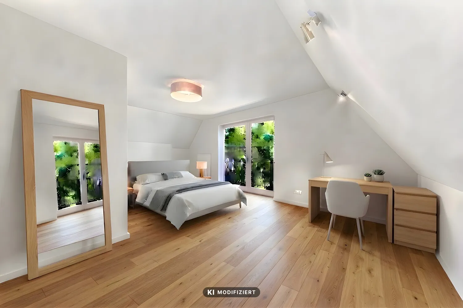 Schlafzimmer mit Balkon
