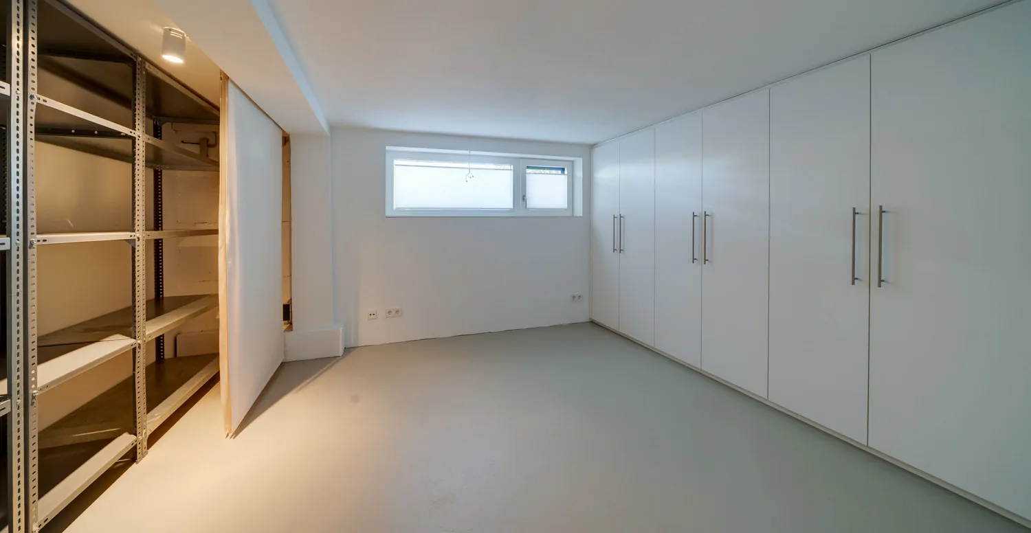 Kellerraum mit Fußbodenheizung