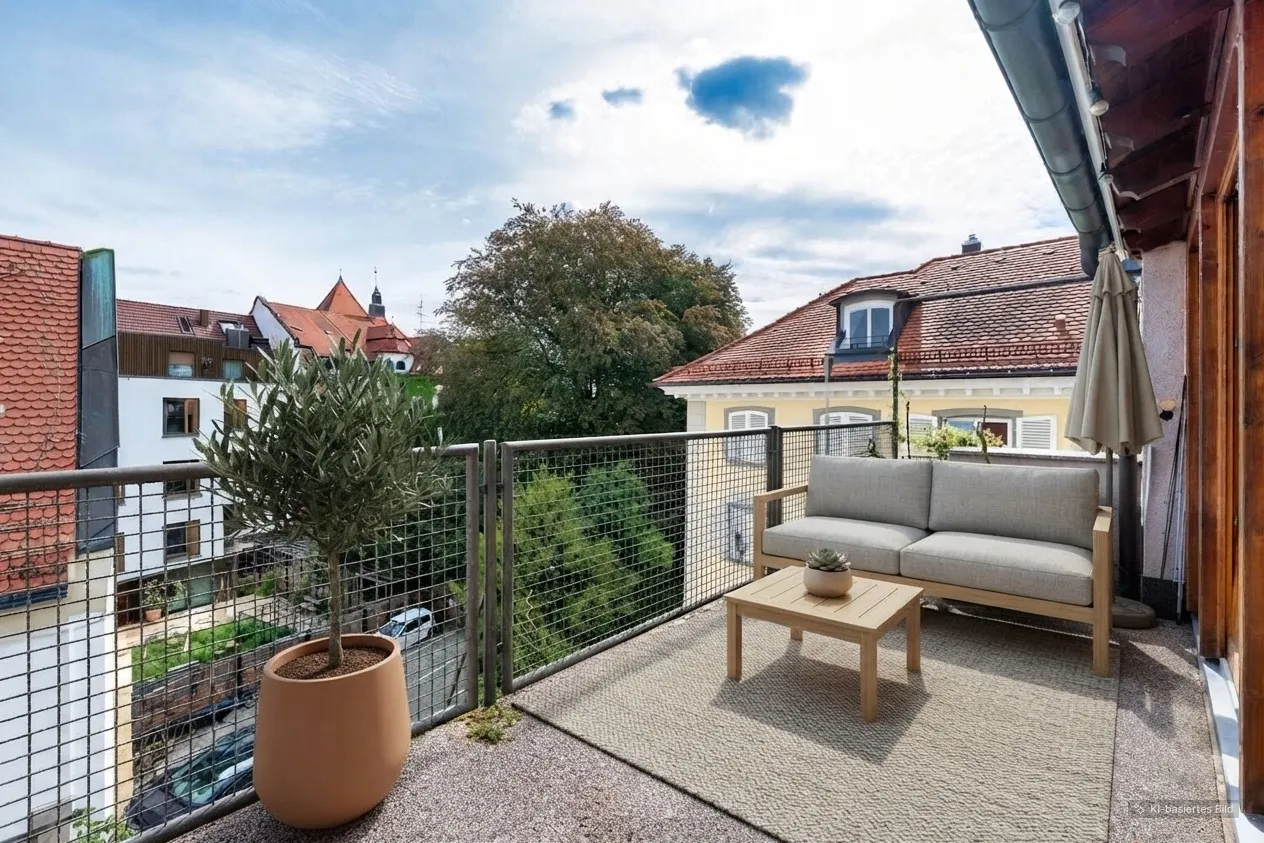 Blick von Dachterrasse Neu