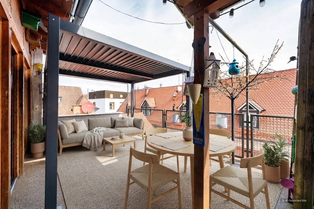 Blick von Dachterrasse Neu