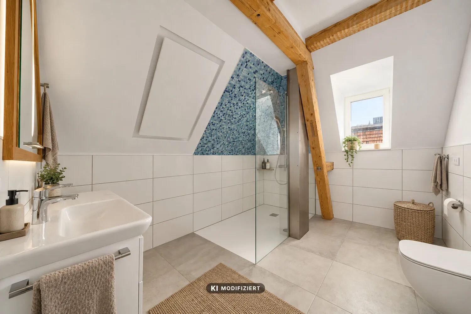 Bad mit bodentiefer Dusche Neu
