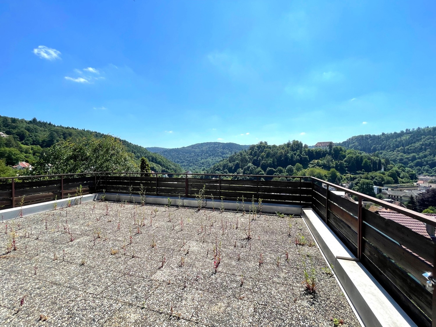 Dachterrasse mit Schlossblick